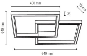 Spot-Light 9145274 - LED mennyezeti lámpatest RAMME LED/48W/230V matt tölgy