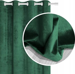 Velúr Függöny 140x250 Velvet Palackzöld