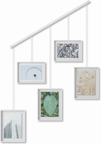 5 db-os akasztós képkeret szett, nappaliba fehér Exhibit