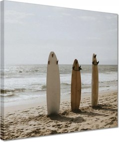 Vászonkép 30x30 Szörfdeszkák bézs