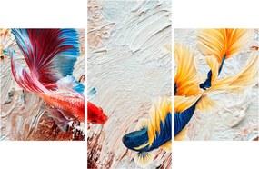 Kép - harcoló hal (90x60 cm)
