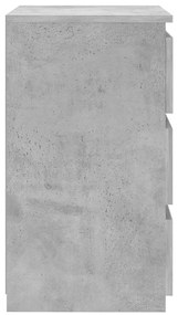 Betonszürke szerelt fa éjjeliszekrény 40 x 35 x 62,5 cm