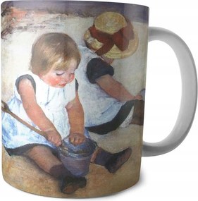 Bögre Lányok játszanak a tengerparton Mary Cassatt