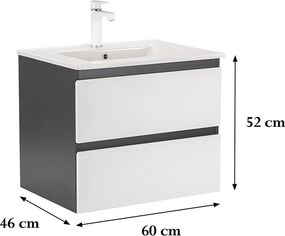 Vario Forte 60 alsó szekrény mosdóval