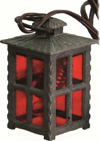 Låmpa Fém, piros, négyszögletes 3cm magas