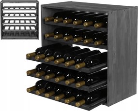 Bortartó állvány palacktartó szekrény bortartó állvány 30 palack Kihúzható Fekvő