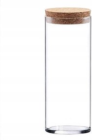 Üvegtartály henger H-40 cm D-15 cm dugóval