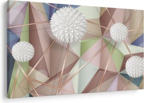 Kép - 3D absztrakció pasztell színekben (90x60 cm)