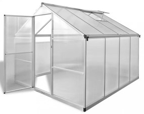 Megerősített alumínium üvegház alapkerettel 6,05 m2