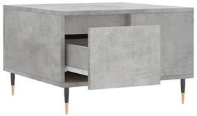 betonszürke szerelt fa dohányzóasztal 55x55x36,5 cm