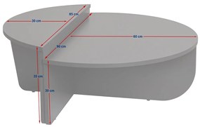 Orion Wood White dohányzóasztal