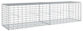 horganyzott vas gabion kosár fedéllel 200 x 50 x 50 cm
