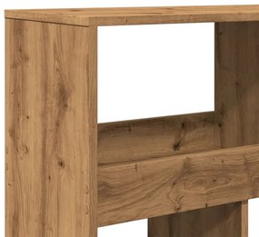 kézműves tölgy színű szerelt fa térelválasztó 100x33x187,5 cm
