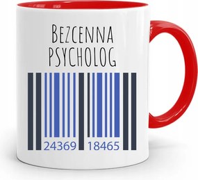 Pszichológus Pszichiáter Terapeuta Bögre Piros, fényképes nyomattal