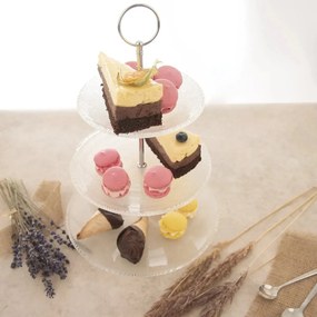 Orion Ema üveg tálalóállvány, 3 szintes