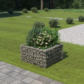 vidaXL horganyzott acél gabion magaságyás 90 x 90 x 50 cm