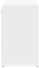 Cipősszekrény polcokkal Fehér 103 x 30 x 51 cm Faanyag