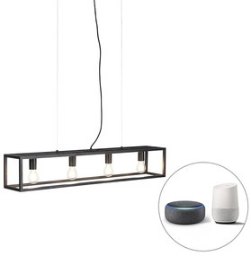Okos ipari lógólámpa fekete, 4 db WiFi A60 izzóval - Cage