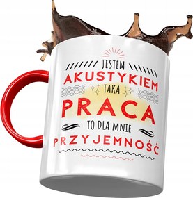 Piros Bögre Akusztika Munka Öröm Nyomtatott Fotóval