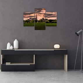 Tájkép templommal (90x60 cm)