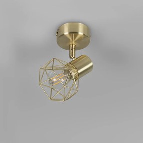 4 db-os készlet art deco spotlámpa sárgaréz forgó és dönthető - Mosh