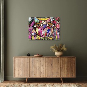 Kép - utca, művészet - bagoly (70x50 cm)