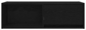 2 db fekete tölgy színű szerelt fa TV-szekrény 80x31x25,5 cm