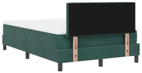 Boxspring Ágy Mattal Sötétzöld Kicsi Dupla Bársony
