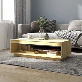 Tömör fenyőfa dohányzóasztal 110 x 50 x 33,5 cm