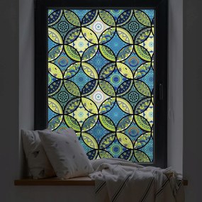 Ablakfólia átlátszatlan ólomüveg mintás matt 90x200 cm