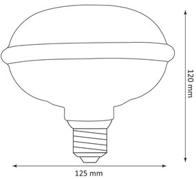 LED Izzó DECO VINTAGE FILAMENT UFO130 E27/4W/230V 1800K