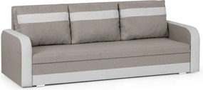 KONRAD Háromszemélyes kinyitható kanapé Bézs/fehér