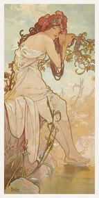 Festmény reprodukció The Seasons: Summer (Art Nouveau Portrait) - Alphonse Mucha, (20 x 40 cm)