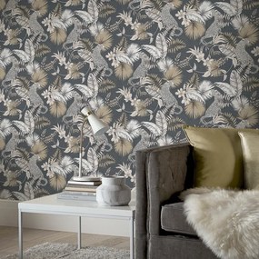 Arthouse Signature 2 Tropical Leopard bézs-szürke leopárdmintás papír tapéta – 909408