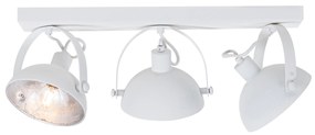 Ipari mennyezeti lámpa fehér ezüsttel 3-lámpás állítható - Magnax
