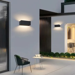 Brilagi - LED kültéri fali lámpatest DONNANI LED/7W/230V 20 cm fekete IP44