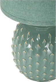 Világoskék kerámia asztali lámpa textil búrával (magasság 27 cm) Pontus – Mauro Ferretti