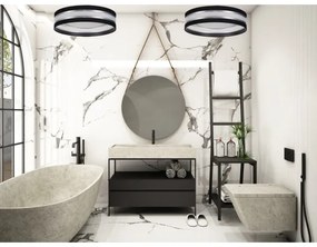 LED Dimmelhető mennyezeti lámpa SMART CORAL LED/24W/230V fekete/szürke + távirányító