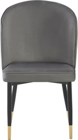 Étkezőszék, szürke Velvet szövet/fekete, UDAJA