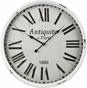 Falióra 50cm fehér csiszolt fém