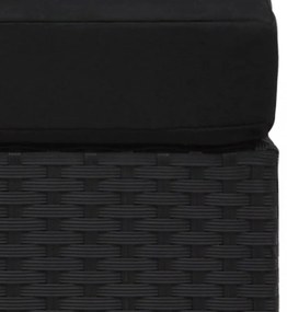 vidaXL 2 személyes fekete elemes polyrattan kanapé
