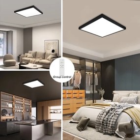 Brilagi-LED Dimmerelhető fürdőszobai lámpa FRAME SMART LED/50W/230V IP44 fekete + Távvezérlő