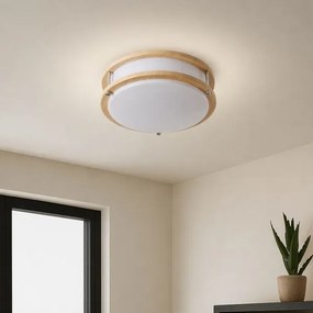 Brilagi - ELARO mennyezeti lámpa 2xE27/40W/230V, átm. 26 cm, fa hatású