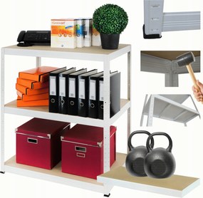 Tárolószekrény garázs fém állvány Helios 106x120x40cm 3Px275kg