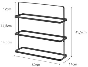 Fekete fém cipőtartó állvány Tower Shoe Rack – YAMAZAKI