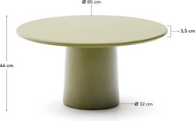 Beton kerek kerti dohányzóasztal ø 85 cm Albanella – Kave Home