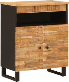 vidaXL Oldalsó szekrény tárolóval Barna 60 x 33 x 75 cm Tömör Mangófát
