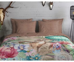 Barna egyszemélyes flanel ágyneműhuzat 140x200 cm – HIP