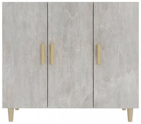betonszürke szerelt fa tálalószekrény 90 x 34 x 80 cm