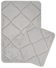 Világosszürke fürdőszobai kilépő szett 2 db-os 50x80 cm Cizgili – Foutastic
